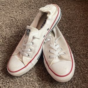 White converse hardly worn!